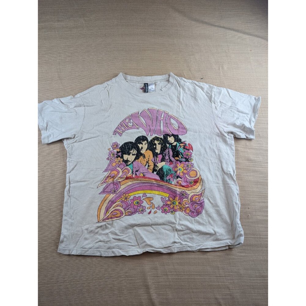 The Who Groovy Group Portrait Boyfriend Fit Girls T-Shirt Size Small
